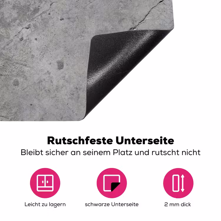 Patronen - Beton - Oud Inductie beschermer vinyl 3mm klein 276 -zzzzzzz-lf-onderkant