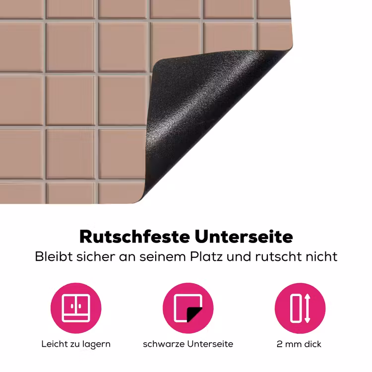 Patroon - Tegel - Oudroze Inductie beschermer vinyl 3mm klein 276 -zzzzzzz-lf-onderkant