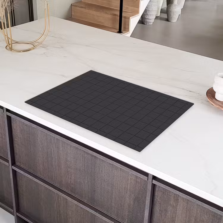 Patroon - Tegel - Antraciet Inductie beschermer vinyl 3mm klein 276 -sfeer8