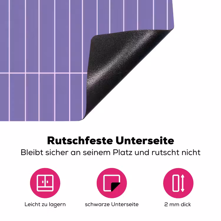 Patroon - Tegel - Lila Inductie beschermer vinyl 3mm klein 276 -zzzzzzz-lf-onderkant