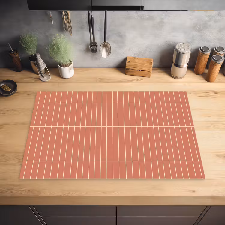 Patroon - Tegels - Terracotta Inductie beschermer vinyl 3mm klein 276 -sfeer5