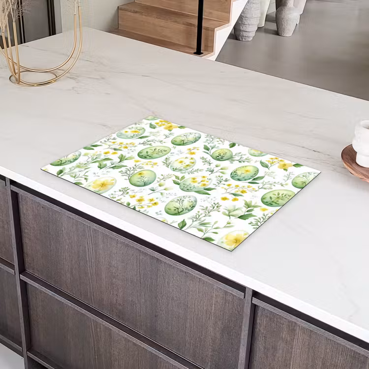 Patroon - Groen - Eieren Inductie beschermer vinyl 3mm klein -sfeer8
