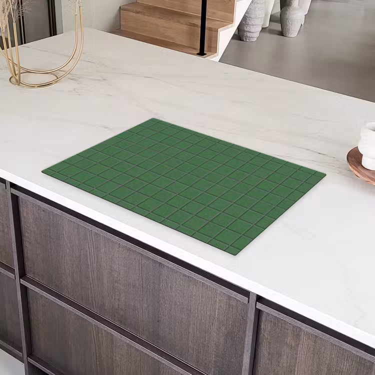 Patroon - Tegels - Groen Inductie beschermer vinyl 3mm klein 276 -sfeer8
