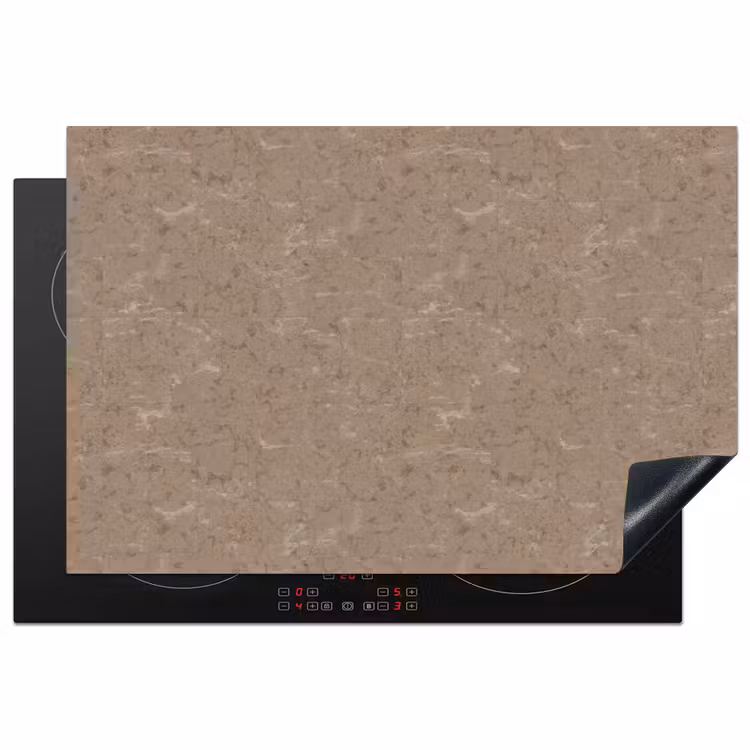 Patroon - Kalksteen - Beige Inductie beschermer vinyl 3mm klein 276 -3d