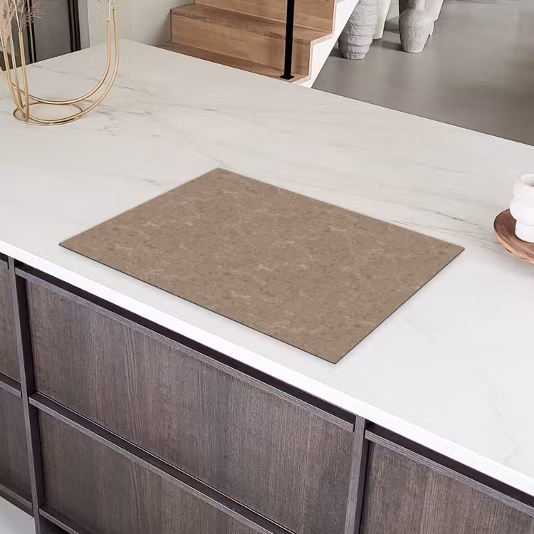 Patroon - Kalksteen - Beige Inductie beschermer vinyl 3mm klein 276 -sfeer8