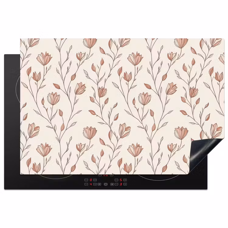 Patroon - Klassiek - Roze Inductie beschermer vinyl 3mm klein 276 -3d