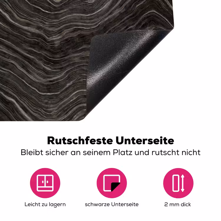 Patroon - Contrast - Antraciet Inductie beschermer vinyl 3mm klein 276 -zzzzzzz-lf-onderkant