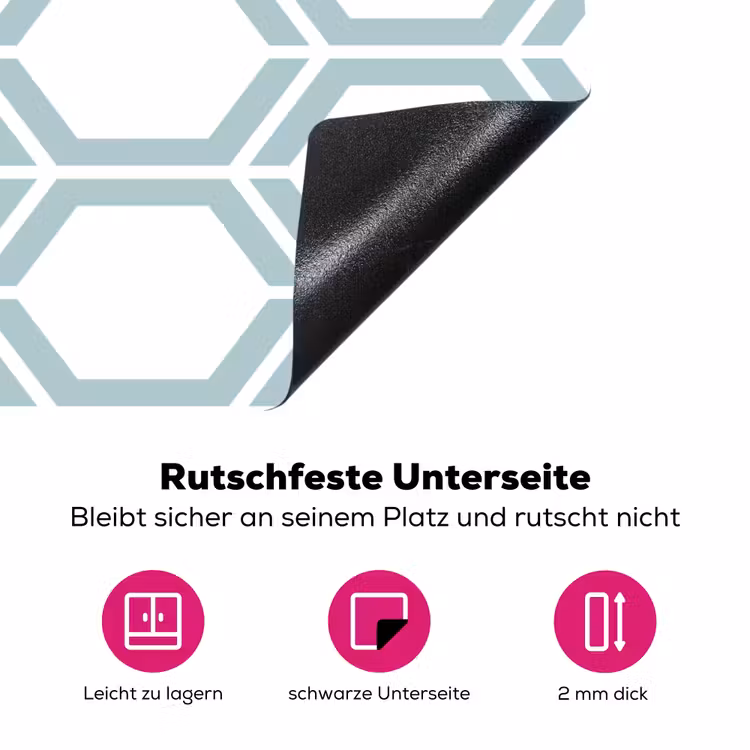 Patroon - Lijn - Design - Hexagon Inductie beschermer vinyl 3mm klein 276 -zzzzzzz-lf-onderkant
