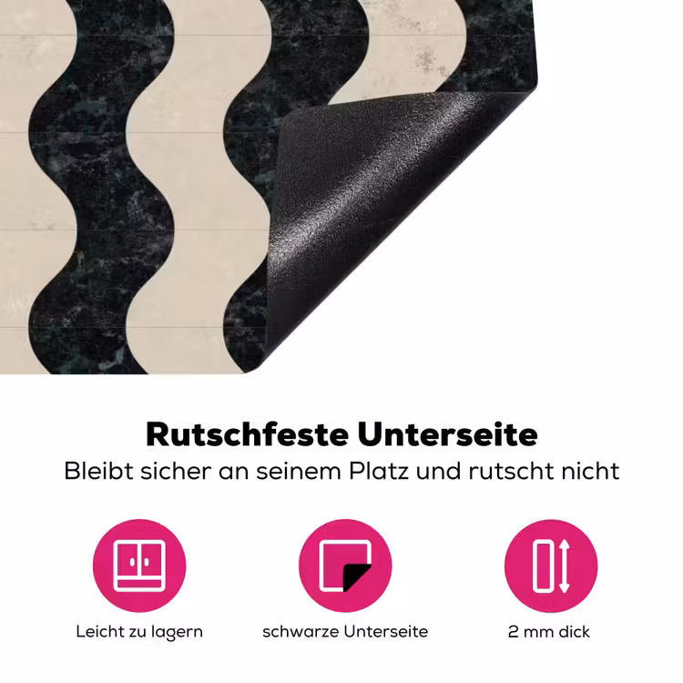 Patroon - Marmer - Groen - Cremé Inductie beschermer vinyl 3mm klein 276 -zzzzzzz-lf-onderkant