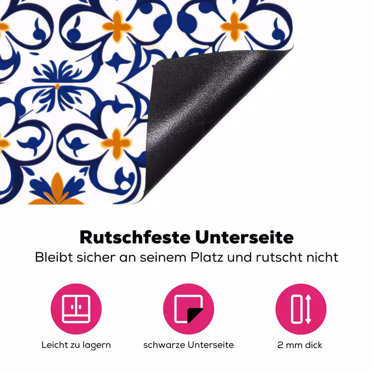 Patroon - Modern - Kleurrijk Inductie beschermer vinyl 3mm klein 276 -zzzzzzz-lf-onderkant