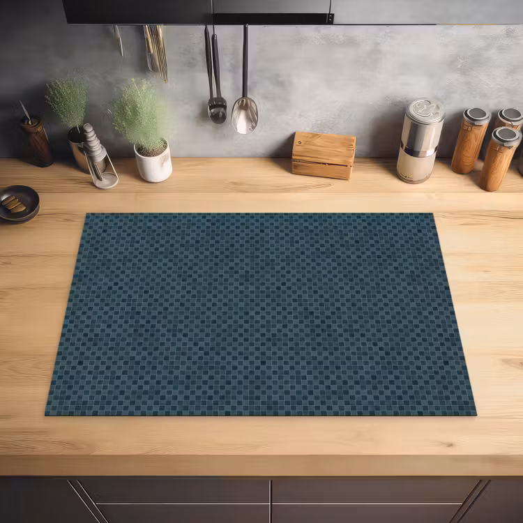 Patroon - Mozaïek - Groen Inductie beschermer vinyl 3mm klein 276 -sfeer5