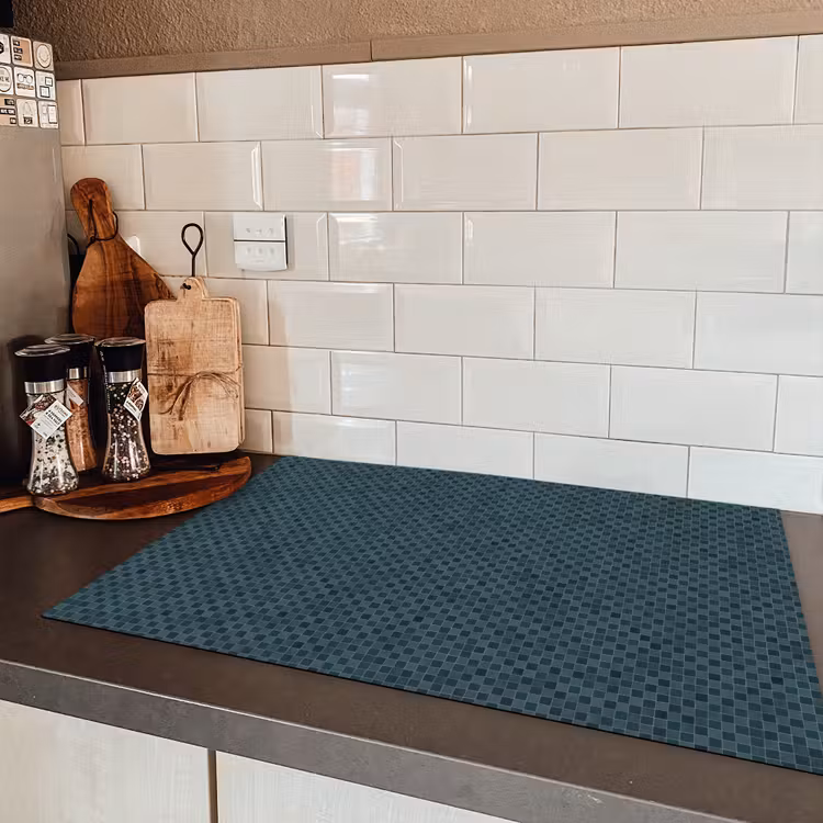 Patroon - Mozaïek - Groen Inductie beschermer vinyl 3mm klein 276 -sfeer3