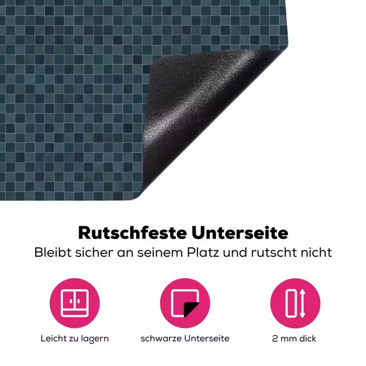 Patroon - Mozaïek - Groen Inductie beschermer vinyl 3mm klein 276 -zzzzzzz-lf-onderkant