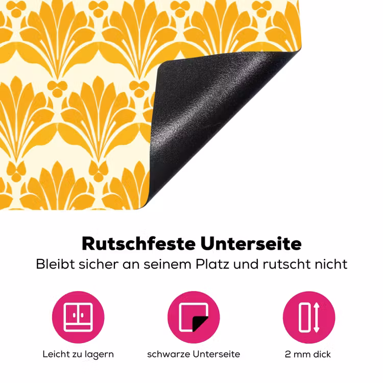 Patroon - Motief - Geel Inductie beschermer vinyl 3mm klein 276 -zzzzzzz-lf-onderkant