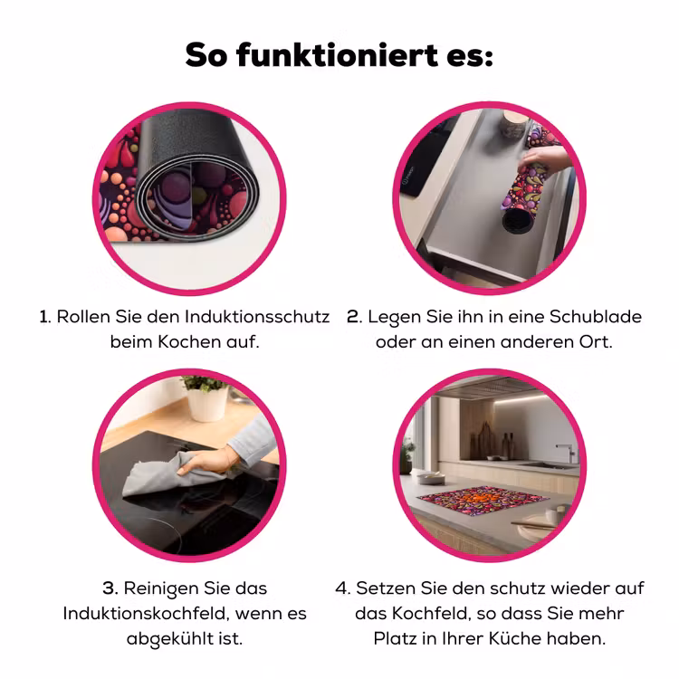 Patroon - Stippen - Abstract - Modern - Kleurrijk Inductie beschermer vinyl 3mm middel -zzzzzzz-lf-werking