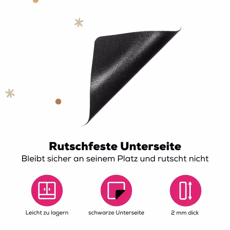 Patroon - Stippen - Sterren - Wit Inductie beschermer vinyl 3mm klein 276 -zzzzzzz-lf-onderkant