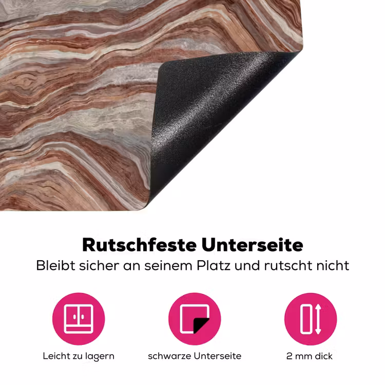 Patroon - Zandsteen - Travertijn Inductie beschermer vinyl 3mm klein 276 -zzzzzzz-lf-onderkant