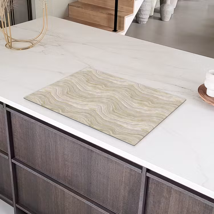 Patroon - Sereen - Groen Inductie beschermer vinyl 3mm klein 276 -sfeer8