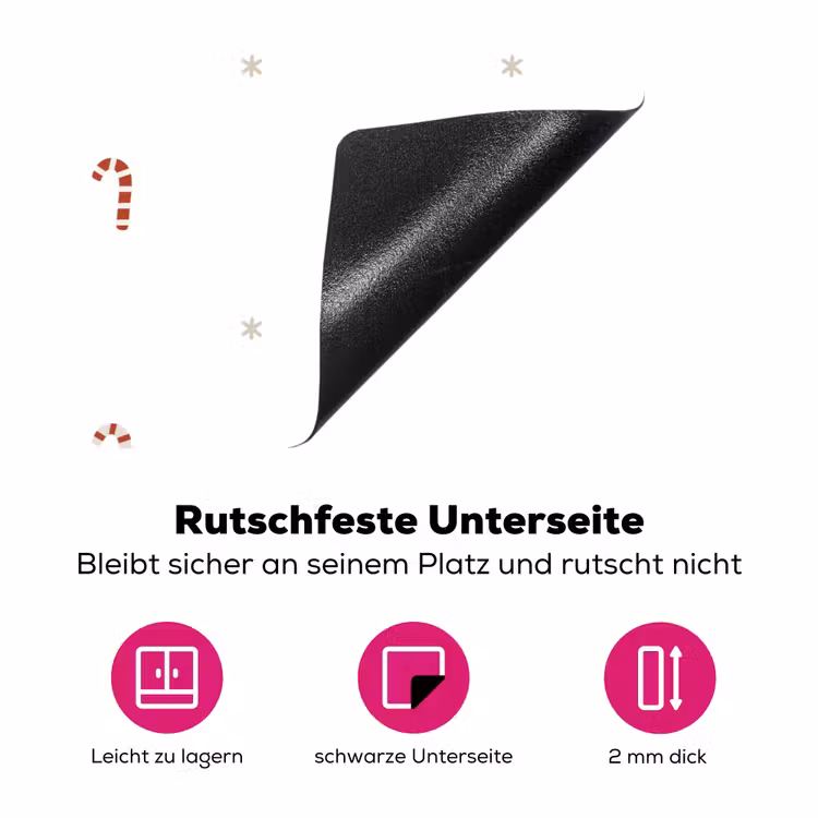 Patroon - Sterren - Zuurstok - Wit Inductie beschermer vinyl 3mm klein 276 -zzzzzzz-lf-onderkant