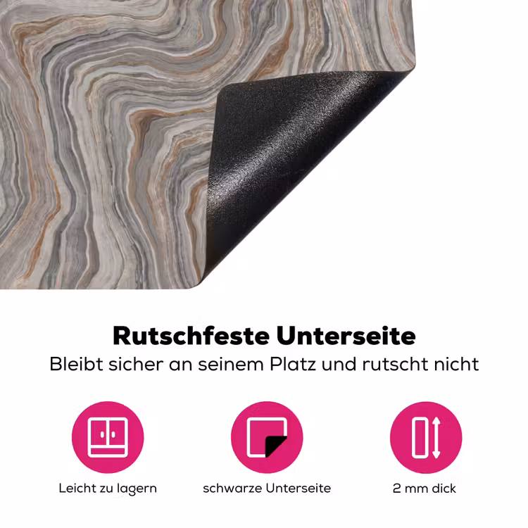Patroon - Textuur - Grijs Inductie beschermer vinyl 3mm klein 276 -zzzzzzz-lf-onderkant