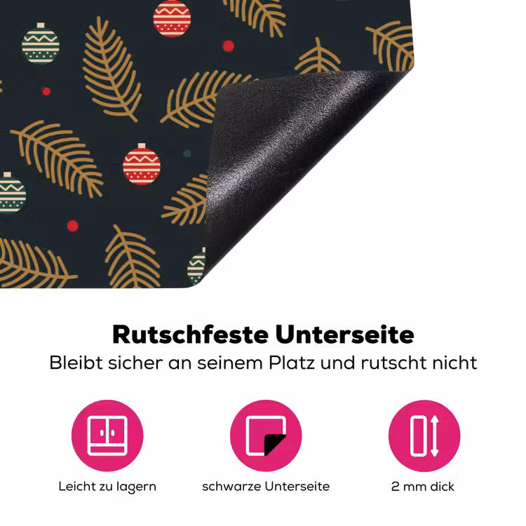 Patroon - Kerst - Symbolen - Groen Inductie beschermer vinyl 3mm klein 276 -zzzzzzz-lf-onderkant