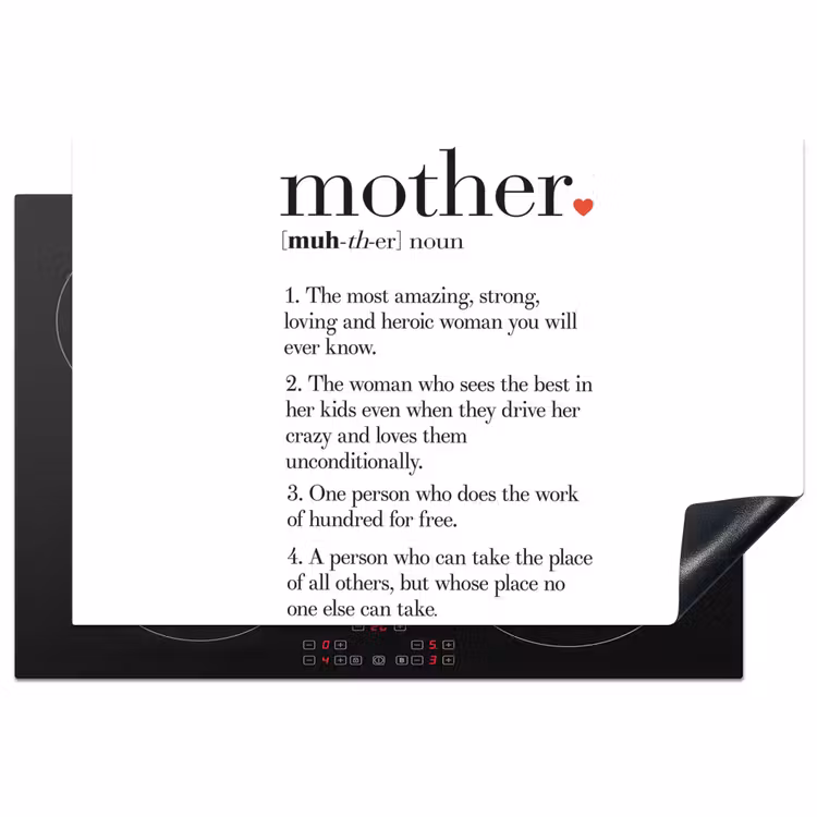 Moeder definitie - Quotes - Mother - Spreuken Inductie beschermer vinyl 3mm klein -3d