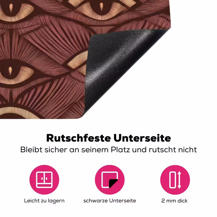Mystiek - Ogen - Bruin Inductie beschermer vinyl 3mm klein 276 -zzzzzzz-lf-onderkant