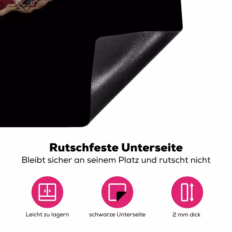 Mot - Oosterse patronen - Sierlijk Inductie beschermer vinyl 3mm klein -zzzzzzz-lf-onderkant