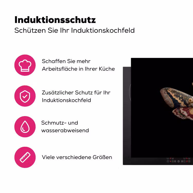 Mot - Oosterse patronen - Sierlijk Inductie beschermer vinyl 3mm klein -zzzzzzz-lf-ups