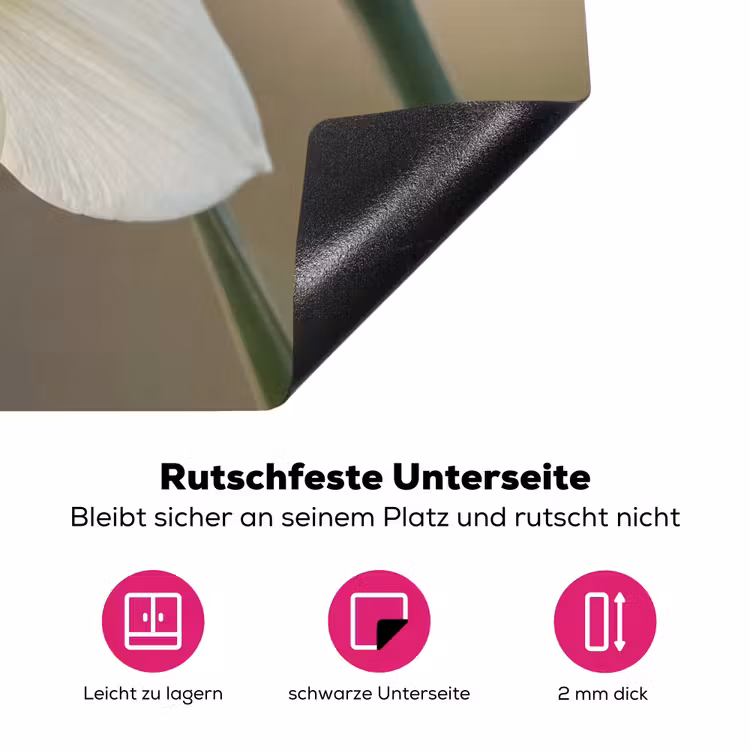 Narcis - Bloem - Minimalistisch Inductie beschermer vinyl 3mm klein -zzzzzzz-lf-onderkant