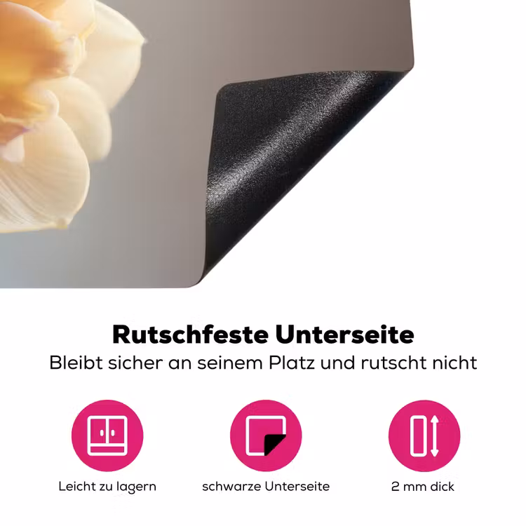Narcissen - Geel - Bloemblaadjes Inductie beschermer vinyl 3mm klein -zzzzzzz-lf-onderkant