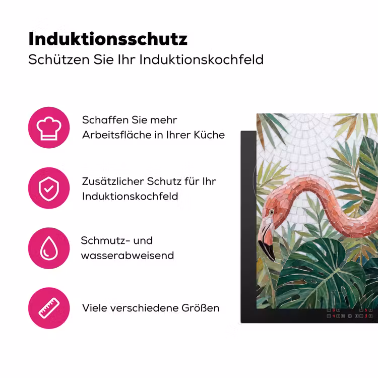 Natuur - Bladeren - Abstract - Groen - Vogel Inductie beschermer vinyl 3mm middel -zzzzzzz-lf-ups