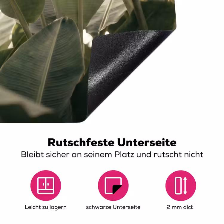 Natuur - Bladeren - Groen - Tropisch - Detail Inductie beschermer vinyl 3mm klein -zzzzzzz-lf-onderkant