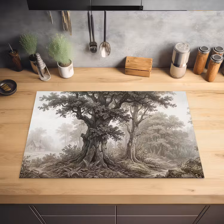 Natuur - Bos - Eik Inductie beschermer vinyl 3mm klein -sfeer5
