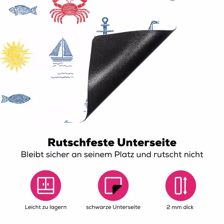 Nautisch - Illustraties - Kleurrijk Inductie beschermer vinyl 3mm klein 276 -zzzzzzz-lf-onderkant
