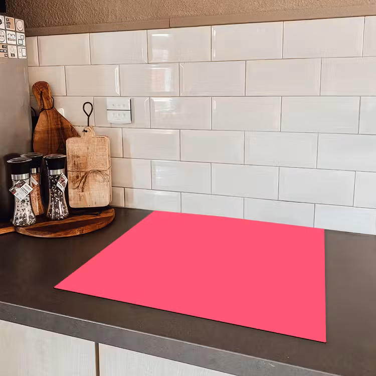 Neon - Flamingo - Roze Inductie beschermer vinyl 3mm middel 274 -sfeer3