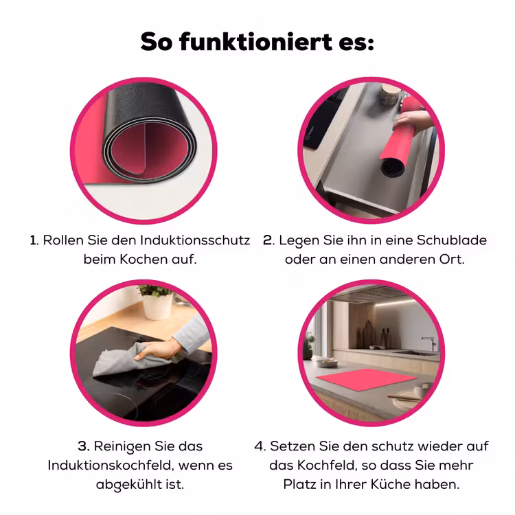 Neon - Flamingo - Roze Inductie beschermer vinyl 3mm middel 274 -zzzzzzz-lf-werking