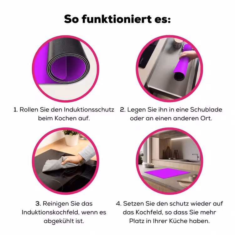Neon - Orchid - Paars Inductie beschermer vinyl 3mm middel 274 -zzzzzzz-lf-werking