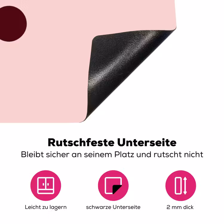 Nice - Uitroepteken - Roze Inductie beschermer vinyl 3mm klein -zzzzzzz-lf-onderkant