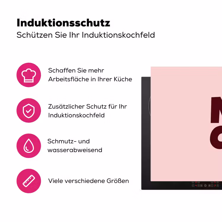 Nice - Uitroepteken - Roze Inductie beschermer vinyl 3mm klein -zzzzzzz-lf-ups