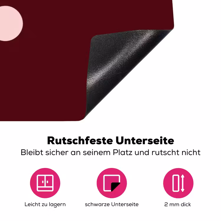 Nice - Uitroepteken - Rood Inductie beschermer vinyl 3mm klein -zzzzzzz-lf-onderkant