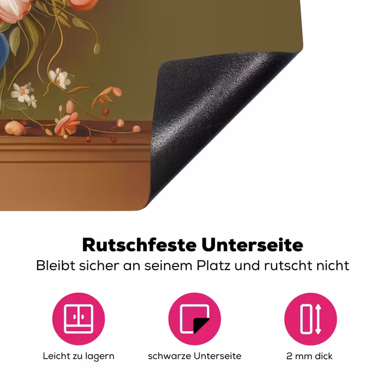 Neutral - Bloemen - Boeket - Vaas Inductie beschermer vinyl 3mm klein -zzzzzzz-lf-onderkant
