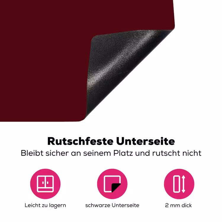 Nice - Bordeaux - Roze Inductie beschermer vinyl 3mm klein -zzzzzzz-lf-onderkant