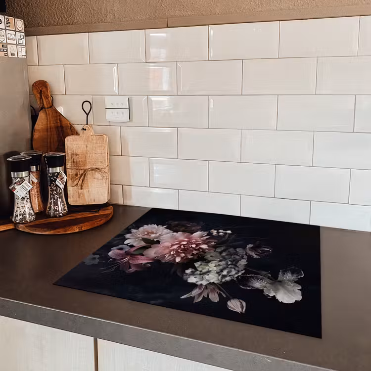 Nachtelijke Flora Symfonie Inductie beschermer vinyl 3mm middel -sfeer3