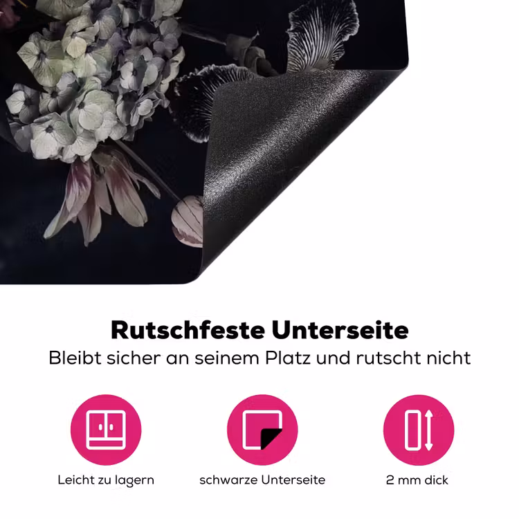 Nachtelijke Flora Symfonie Inductie beschermer vinyl 3mm middel -zzzzzzz-lf-onderkant