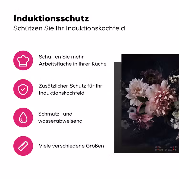 Nachtelijke Flora Symfonie Inductie beschermer vinyl 3mm middel -zzzzzzz-lf-ups