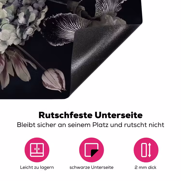 Nachtelijke Flora Symfonie Inductie beschermer vinyl 3mm klein -zzzzzzz-lf-onderkant