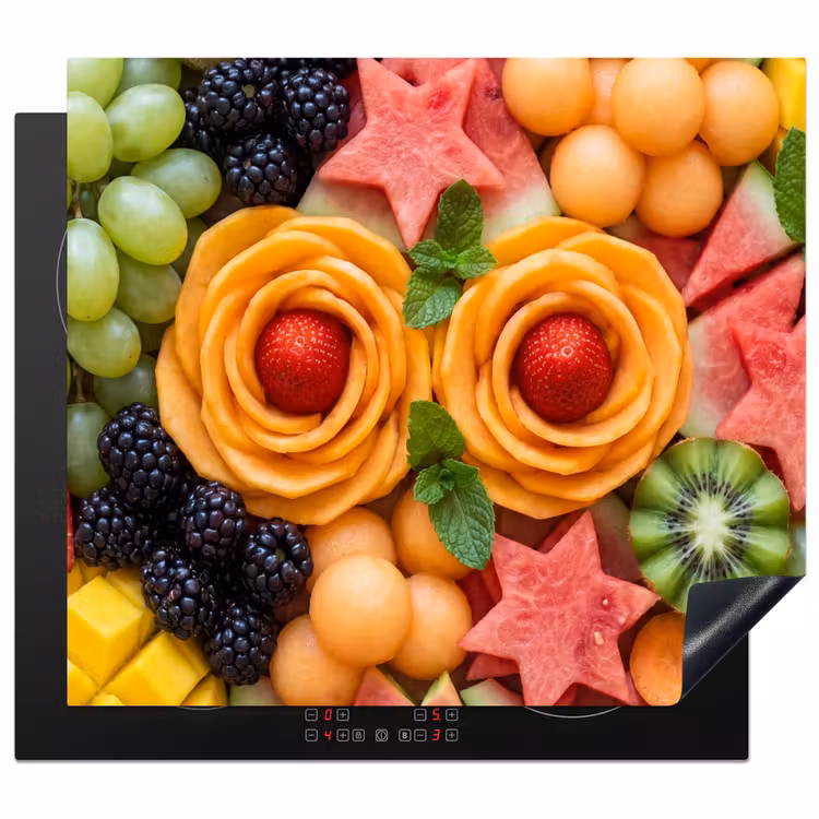 Fruit - Variatie - Kleurrijk - Vers - Eten Inductie beschermer vinyl 3mm middel -3d