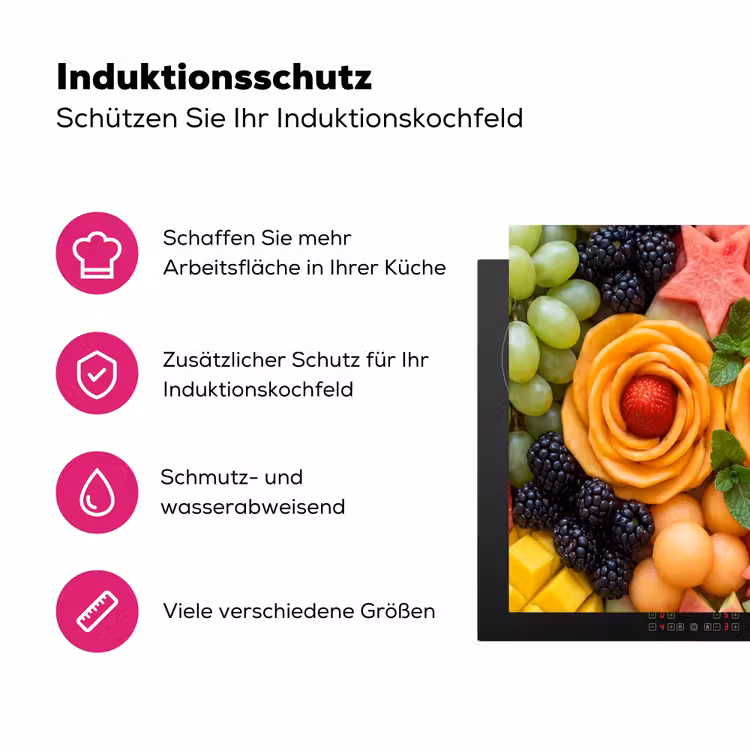 Fruit - Variatie - Kleurrijk - Vers - Eten Inductie beschermer vinyl 3mm middel -zzzzzzz-lf-ups