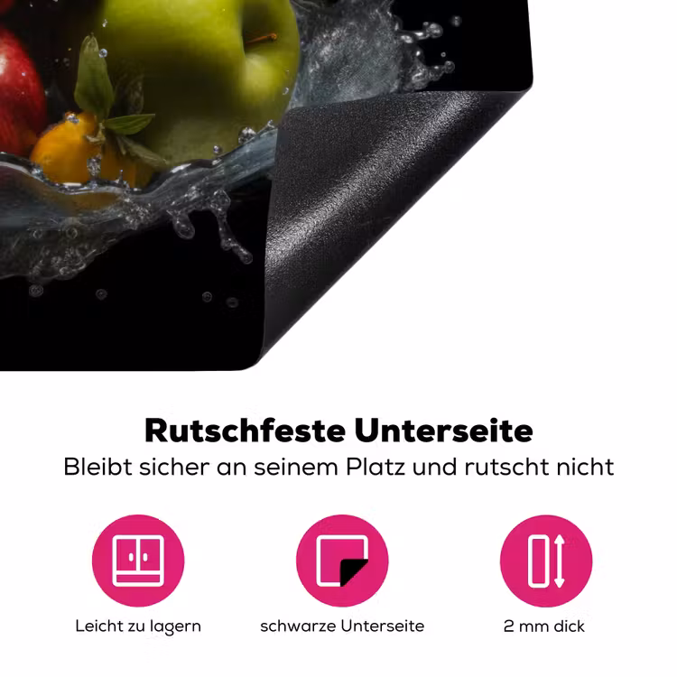 Fruit - Appel - Sinaasappel - Rode vruchten - Water Inductie beschermer vinyl 3mm klein -zzzzzzz-lf-onderkant